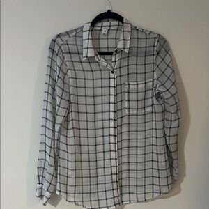White and Black Checkered Shirt